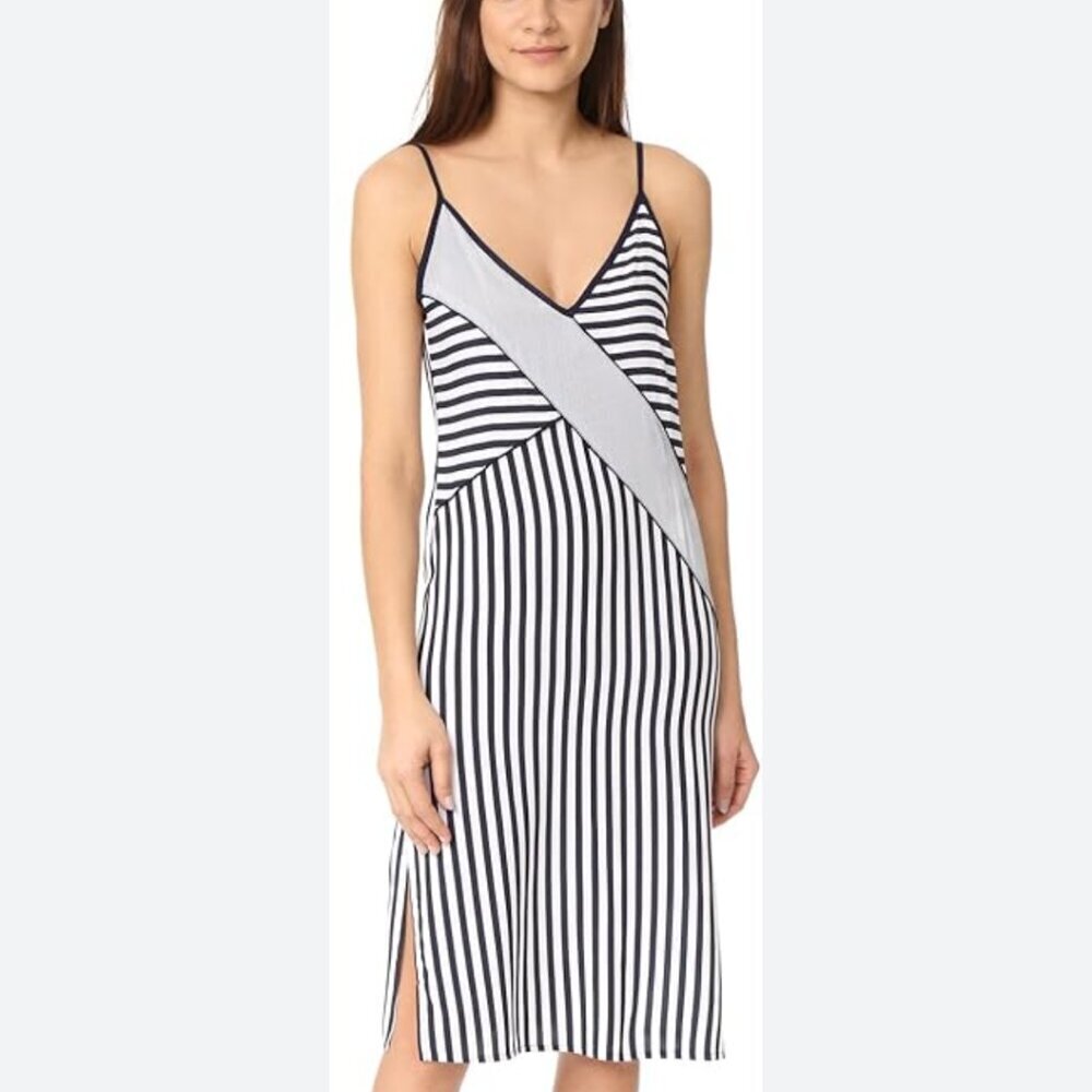 Splendid Boardwalk Slip Dress Medium Nautical Beach Euro Summer Preppy Resort